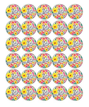30X EID MUBARAK PREMIUM EDIBLE RICE PAPER Cake Toppers ISLAM ISLAMIC FASTING D2
