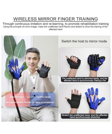 Finger Rehabilitation Stroke Both Hand Training Rehabilitation Robot Gloves Stroke Hemiplegia Hand Splint Finger Orthosis for Relieve Wrist & Thumb Pain(Size:XXL size Color:blue) XXL size Blue - Buy Online on GoSupps.com