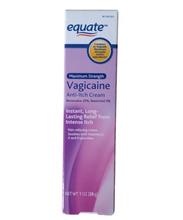 Maximum Strength Vagicaine Anti-Itch Cream 1oz by Equate