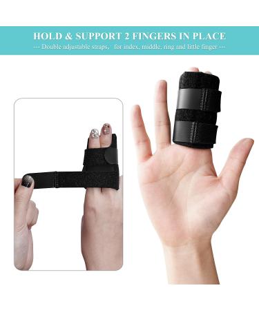 VerteLife Finger Splint - Adjustable Trigger Finger Brace for Arthritis - Breathable Mallet Finger Support - 2 Pack - Buy Online on GoSupps.com