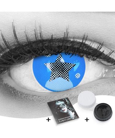 Colored Blue Contact Lenses - Anime Circle Lenses for Cosplay Halloween & Carnival | Annual 0.0 Diopters Free Lens Container - Buy Online on GoSupps.com