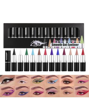 Gel Eye Liner Matte Eye Liner Quick Drying Eye Liner Waterproof Eye Liner Smudge Proof Eye Liner Natural Cream Eye Liner Liner And Eyeshadow 12 Shade Eye Liner Creamy Gel Eye Liner