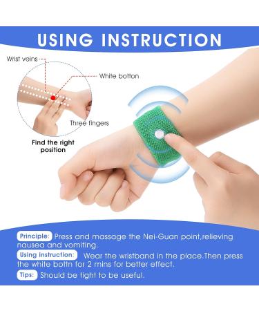 Disorder Acupressure Bracelets - 4 Anti-Nausea Bands for Kids & Adults | Seasickness Relief for Travel & Pregnancy - Cartoon & Multicolor - Buy Online on GoSupps.com