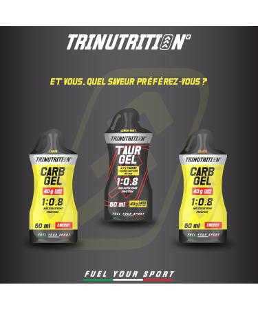 CARB GEL 15 x 60ml Gel nerg tique Citron 40g Glucides par Dose Ratio 1:0 8 Maltodextrine & Fructose Endurance V lo Course Trail Vegan & Sans Gluten - Buy Online on GoSupps.com