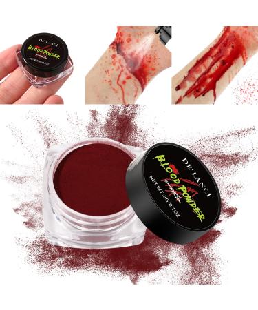 Artificial Blood Powder DE'LANC Water-Soluble Fake Powder for Halloween Costume Parties Stage Role-Playing SFX Makeup Can Spray Water Twice and Turn Red (3g/0.10 Oz). - Buy Online on GoSupps.com