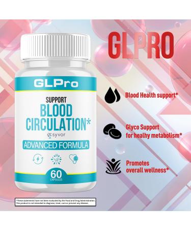 GLPro Blood Capsules Official GLPro Blood Health Support Pills with All Natural Ingredients Advanced Formula Supplement with Maximum Strength Premium Vitamins for Women and Men (60 Capsules) - Buy Online on GoSupps.com