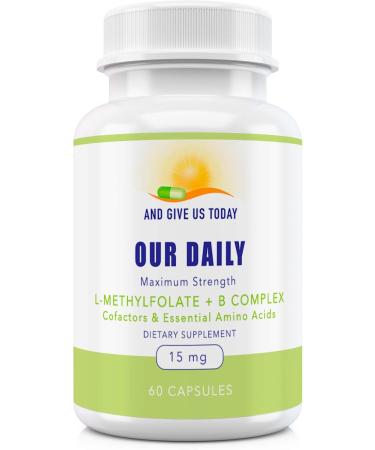Our Daily Vites L-Methylfolate B Complex Cofactors & Essential Amino Acids (15mg) - Active Folate, Methylated B12 Methylcobalamin, B6 and Glycine - 60 Count 15 Milligrams - Buy Online on GoSupps.com