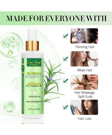 Rice Water Spray with Rosemary Scent Hair Care Product for Dry Weak Hair Thickening Moisturizing Daily Strengthening Mist 6.8 fl oz Unisex - Buy Online on GoSupps.com