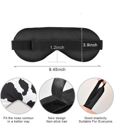Breathable Xigua Sleeping Mask | Cool Eye Cover for Summer | Elastic Contoured Blindfold for Women & Men | Cute Cow Print Design - Buy Online on GoSupps.com