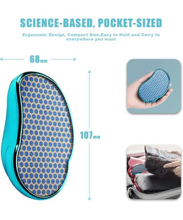 Puikos Nano Glass Corneal Remover | 2-in-1 Wet & Dry Cornea Plane for Safe Home Foot Care | Effective Corneal File for Hands & Feet (Blue) - Buy Online on GoSupps.com