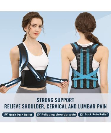 Fit Geno Back Brace for Women and Men - Adjustable & Breathable Posture Corrector for Instant Pain Relief - Large/X-Large - Buy Online on GoSupps.com