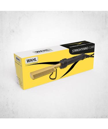 WAHL Hot Comb Afro-Caribbean Hair Straightening Comb - Fine Teeth Electric Straightener for Silky Smooth Results - Gold - One Size - Buy Online on GoSupps.com
