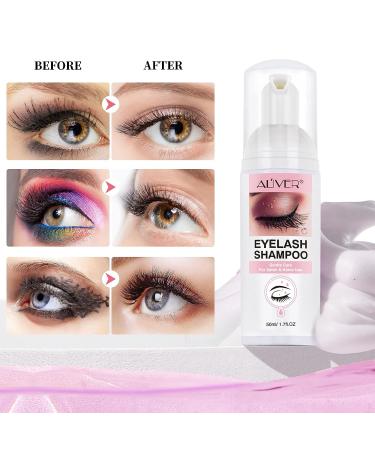 50ml Eyelash Foam Shampoo Set B - Gentle Lash Cleanser with Mascara Brush - 1-2 min Lash Bath & Makeup Clean - Buy Online on GoSupps.com