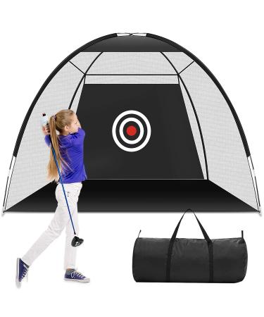Golf Practice Net, 10x7ft Golf Hitting Aids Nets for Backyard Driving Chipping, Home Golf Swing Training with Targets