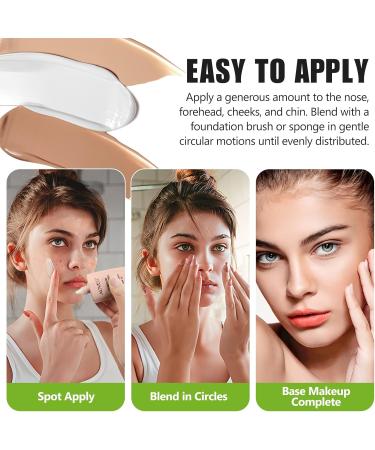  Generisch 2 Pack Color Changing Foundation for Warm Skin SPF15 Full Coverage Poreless Long Lasting Moisturizer with Natural Shine - Buy Online on GoSupps.com