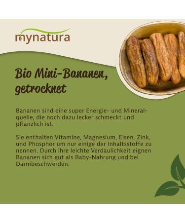 Jeske Sports Supplies Mynatura Organic mini bananas dried baby bananas snack dried fruits muesli minerals in bag 3000 g - Buy Online on GoSupps.com