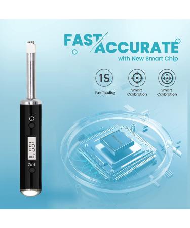 Dipwand Portable Digital Thermometer with Extra Probe Sensor | Travel Temperature Reader | Color Coded LCD Display (Black) - Buy Online on GoSupps.com