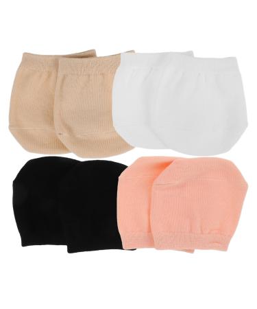 SAFIGLE 4 Pairs of Toe Topper Socks No Show Liner Half Socks Seamless Grip Non Slip Socks Hidden Toe Covers Socks Invisible Socks for Women and Men