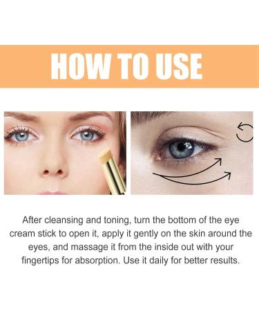 Vitamin C Eye Cream Stick Brighten Vitamin C Eye Balm Moisturised Glow Eye Care Stick Anti Wrinkle Eye Cream Stick for Puffy Eyes Cooling & Hydrating Eye Cream Moisturizer Stick Eye Cream Anti Aging - Buy Online on GoSupps.com