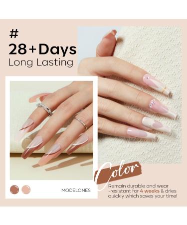 Modelones Gel Nail Polish 6 Colors Nude Gel Polish All Seasons Skin Tones Pink Neutral Brown Gel Polish Set Soak Off Gel Nail Kit Manicure DIY at Home Nail Art Salon Gift Nude Brown - Buy Online on GoSupps.com