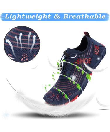 Topwolve Aqua Shoes for Men & Women - Rapid Dry Barefoot Water Sports Shoes - Dark Blue - Outdoor Fitness & Beach Ready - Buy Online on GoSupps.com