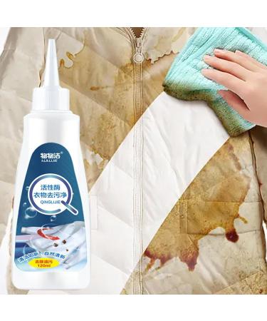 1/2PCS Active Enzyme Laundry Stain Remover - White Shirt Clothes Stain Remover 120ml Multifunctional Gentle All-Purpose Active Enzyme Stain Cleaner White 1pcs - Buy Online on GoSupps.com