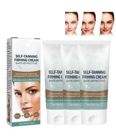 Self-Tanning Firming Cream, 2-in-1 Intensive Tanning Accelerator Cream, Self Tanning Face Body Instant Tan Tanner Dark Skin Care Lotion 2023