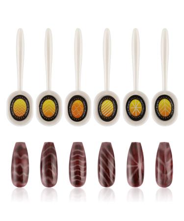 6 pieces Nail Magnet Tool MWOOT 3D Magnet Stick for nail polish gel magical nail tools magnetic cat eye pen drawing vertical stick nail art magnet pen set set