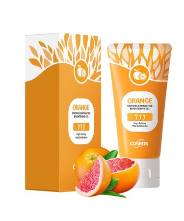 Orange Peeling Gel - 50g Effective Cleanser for Deep Exfoliators | Light Organic Face & Body Scrub Gel | Moisturizing Facial Scrub