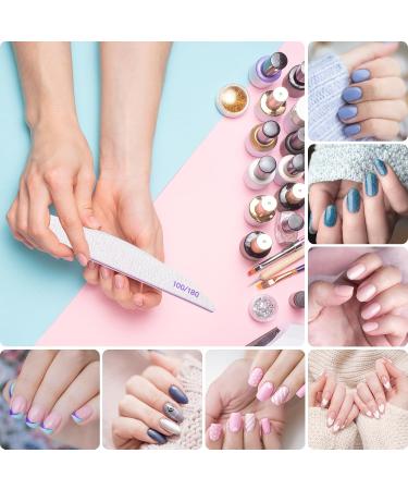 Professional Nail Files 20 Pieces Professional Double-Sided Reusable Nail File 100/180 Grit for Nail Salons DIY Nail Art at Home - Buy Online on GoSupps.com