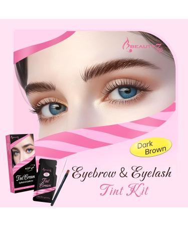 Beauty7 Eyebrow set for tinting eyebrows mild formula dark brown 5 x 1 g - Buy Online on GoSupps.com