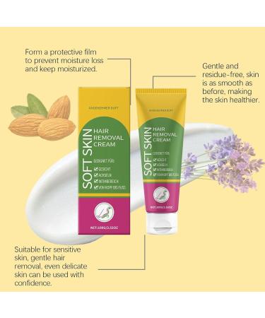  Mimoqk Hair Removal Cream 100g Hair Remover Moisturizing Quick Depilatory Non-Irritating Formula Smooth Skin Care Beauty Product for Adult Women Men More - Buy Online on GoSupps.com