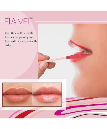 MOMEI Tattoo Lipstick Cotton Swab 20pcs - Long Lasting Waterproof Lip Stain Tint (Nude) - Buy Online on GoSupps.com
