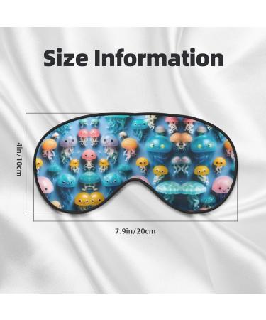Colorful Jellyfish Print Unisex Sleeping Eye Mask | Soft Light-Blocking Comfort for Better Sleep - International Shipping - Buy Online on GoSupps.com