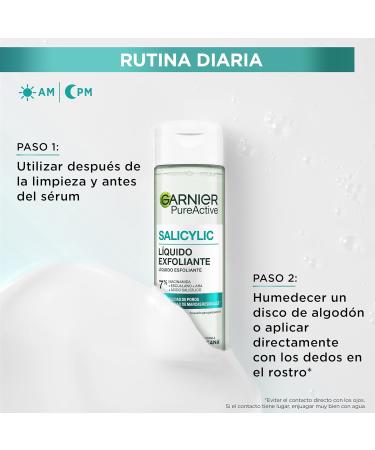 GARNIER Pure Active Salicylique Liquide exfoliant anti-imperfections R duit la visibilit des pores de 34 % Convient aux peaux sensibles 120 ml - Buy Online on GoSupps.com