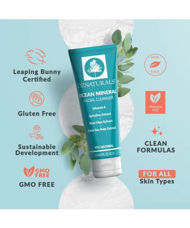 OZNaturals OZNaturals Ocean Mineral Pore Minimizing Gentle Facial Nettoyant For Normal Oily Dry Combination And Sensitive Skin 4 Fl Oz 118.3 ml - Buy Online on GoSupps.com