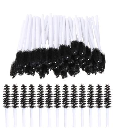 Elisel 100 PCS Disposable Eyelash Brushes - Mascara & Eyebrow Applicators - Cosmetic Makeup Tool Kits (White-Black) | Shop Internationally - Buy Online on GoSupps.com