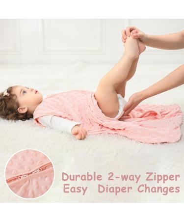 Looxii Baby Sleeping Bag 1.5TOG Cotton Soft Newborn Sleepsack Unisex Baby Wearable Blanket 12-18 Months (Pink & Apricot) - Buy Online on GoSupps.com