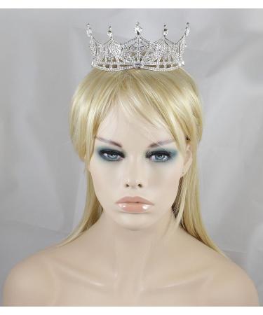 Clear Austrian Rhinestone Miss America Crown Tiara T1299 - Silver-Tone - Buy Online on GoSupps.com