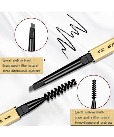 5pcs eyebrow pencil dark brown waterproof micro ultra slim eyebrow color makeup pencil cosmetics eye brow stencil kit benefit precisely for women tattoo organic makeup contour brow dye - Buy Online on GoSupps.com
