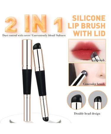 Buy Silicone Lip Brush Applicator - Dual Ended Jelly Fingertips Makeup Tool for Flawless Lipstick Nails & Face Contouring | Reusable & Multi-Purpose - Buy Online on GoSupps.com