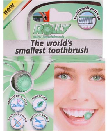 Rolly Brush Mini Toothbrush Set - 6pcs Portable Mint Flavor for Travel | No Water or Toothpaste Needed - Buy Online on GoSupps.com