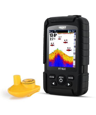 LUCKY Fishfinder Wireless Portable Fish Finder 45 m/147feet Sonar Depth Fishfinder Ocean River Lake Color Fishfinder