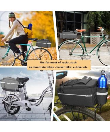 ZTZ Bike Rack Bag 8L Insulated Cargo Storage Grey - Waterproof & Reflective - Buy Online on GoSupps.com
