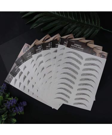 6D Black Eyebrow Stickers - Waterproof & Natural Tattoos - 10 Sheets (100 Pairs) - Buy Online on GoSupps.com