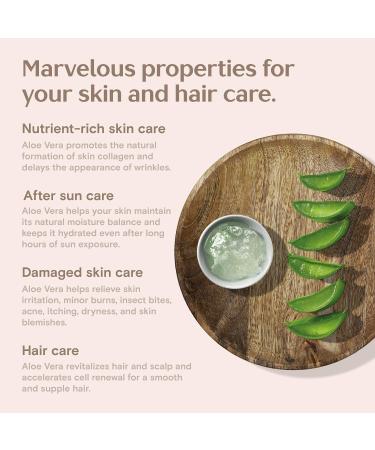 Skin Compliments Bio Aloe Vera Gel - Natural Moisture Care & After Sun with Hyaluronic Acid Panthenol & Spirulina - 200ml Violet Glass Bottle - Natural Cosmetics - Buy Online on GoSupps.com