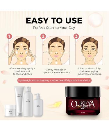  OUKEYA OUKEYA Face Day Cream SPF 30 with Niacinamide 3% Vitamin C Shea Butter and Hyaluronic Acid Moisturizing Soothing and Light Suitable for Sensitive Skin 50g - Buy Online on GoSupps.com