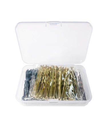 150 Metal Wave Shape Hairpins - 5cm Bobby Pins for Women & Salons Brown Gold Black - Complete Storage Box - Buy Online on GoSupps.com