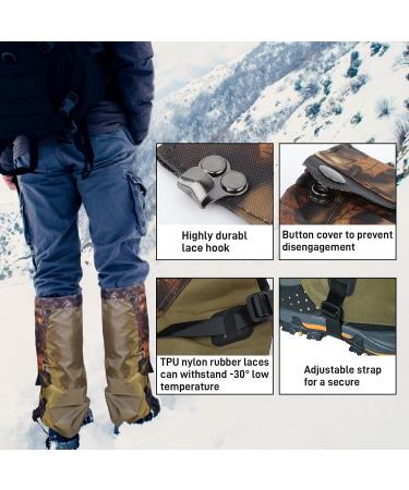 Aedcbaide Men's Gaiters - 900D Waterproof Oxford Raingaps with TPU Foot Belt | Ultra-Light Leg Protection for Snow Hiking & Outdoor Adventures - Buy Online on GoSupps.com