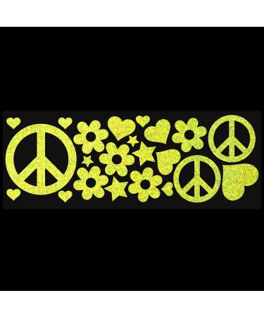 LiteMark Lemon Yellow Reflective Hippy Sticker Decals for Helmets, Bicycles, Strollers, Wheelchairs & More - Buy Online on GoSupps.com